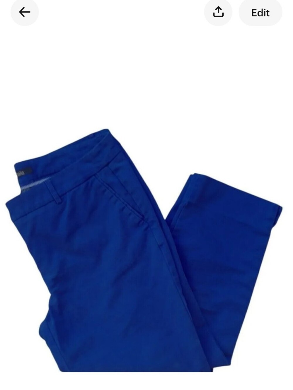 Dahlia Cropped Pants Trousers Capris Royal Blue  14